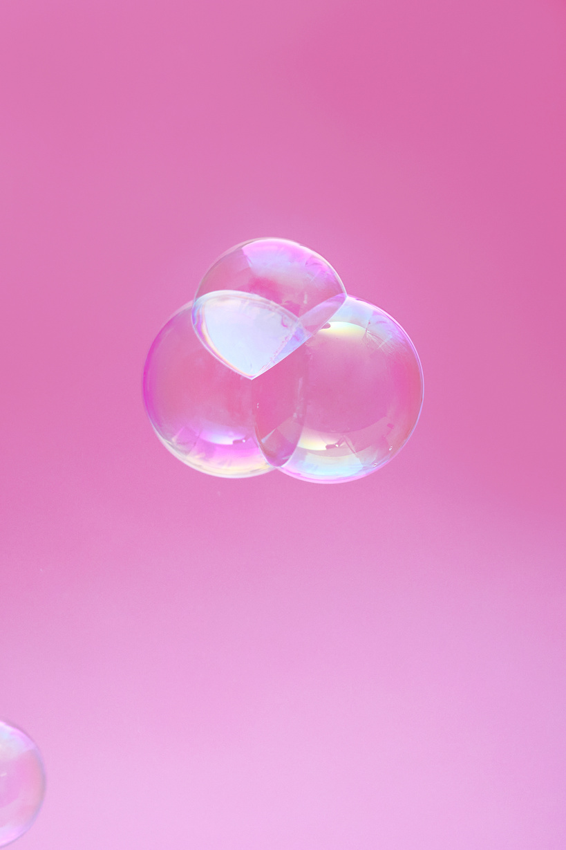 Bubbles on Pink Background
